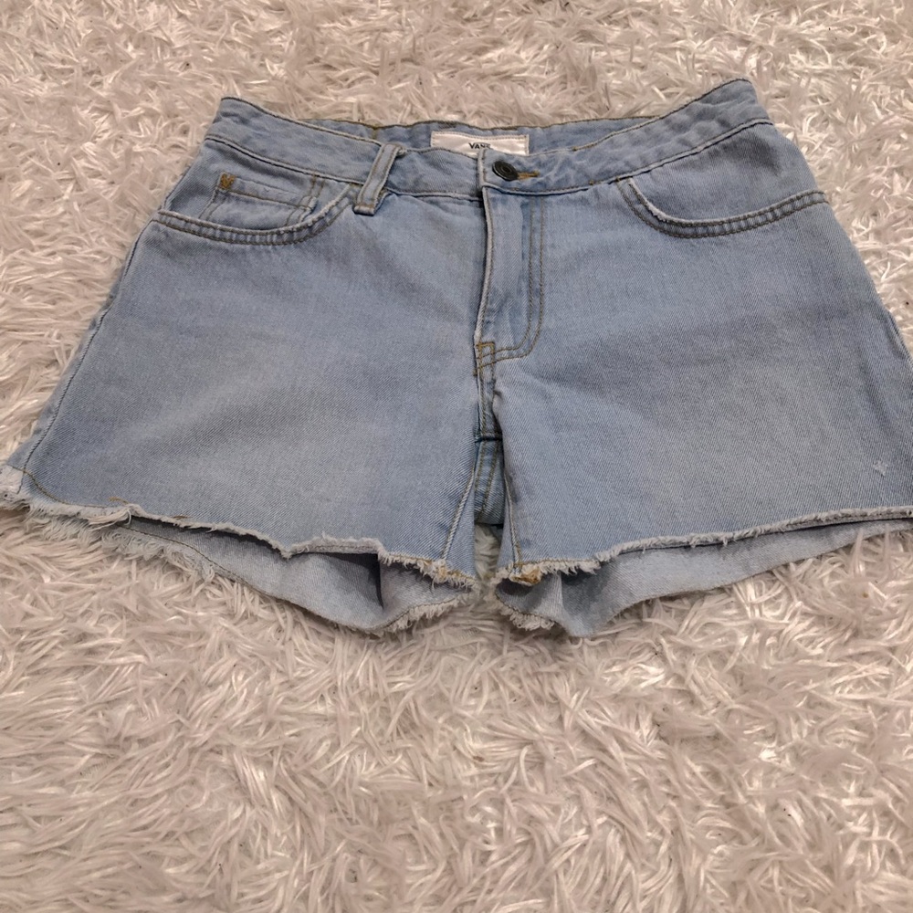 VANS Light Wash Denim Boyfriend Shorts Size 25
